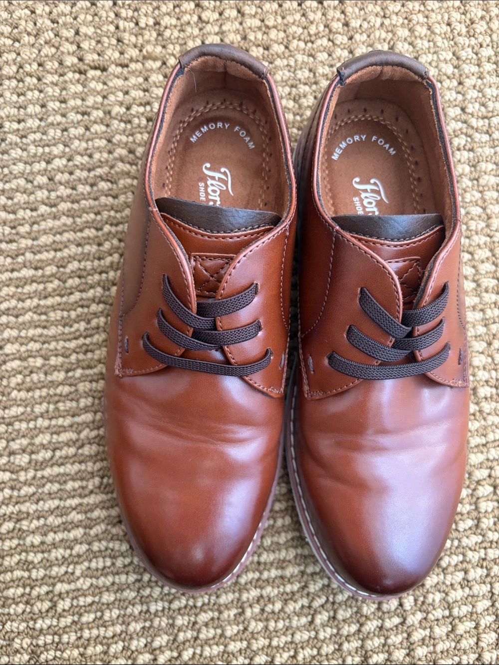 Florsheim Men's Cognac Brown Leather Derby Shoes